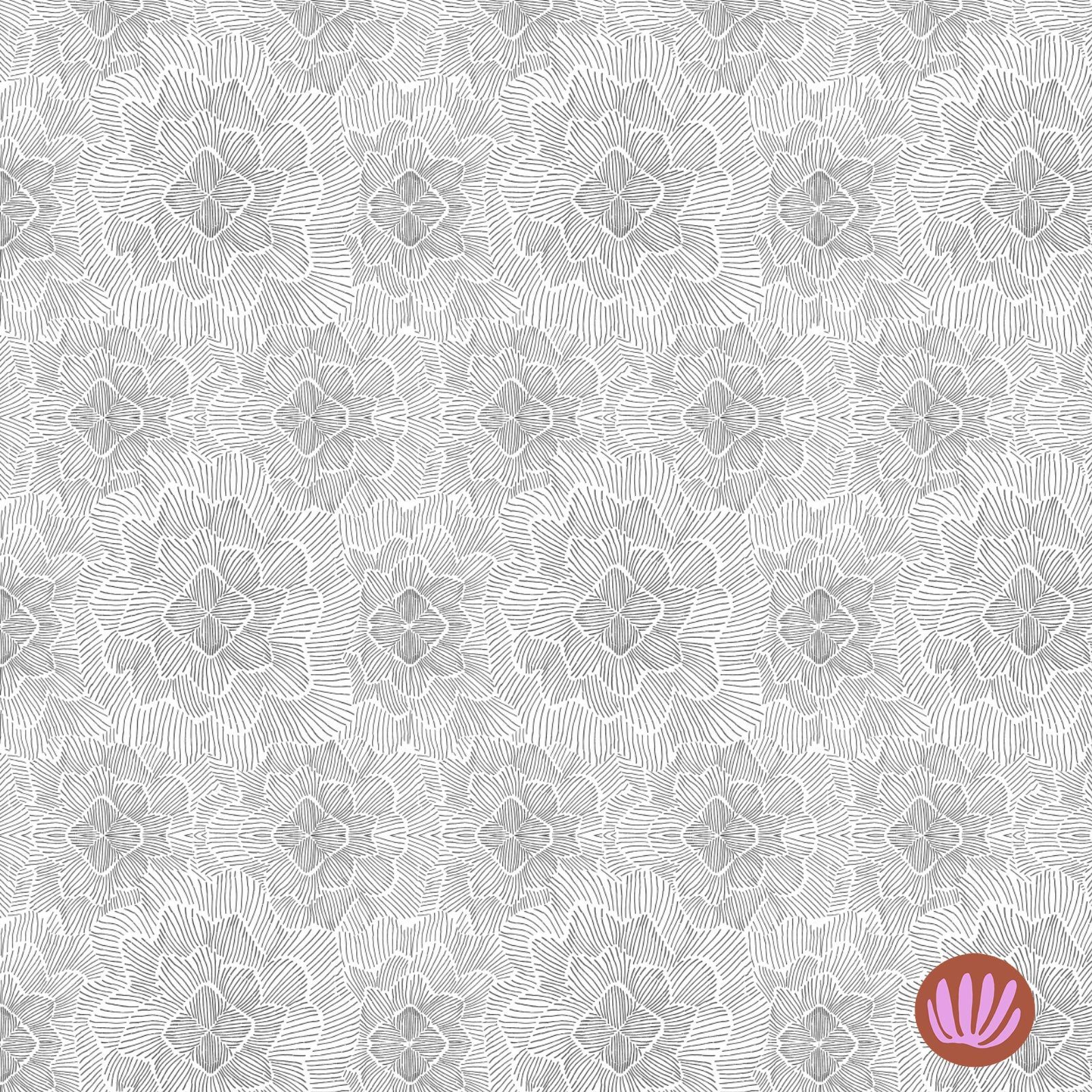 1600x1600 Pinstripe Floral Wallpaper SMALL SCALE