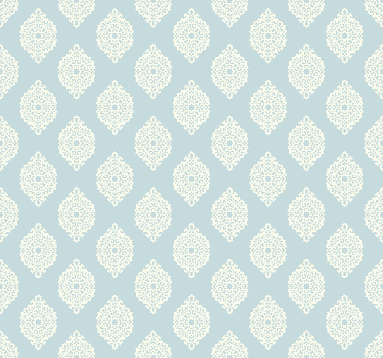 1280x1197 Waverly Small Prints WP2478 Gate Wallpaper Pale Sky Blue White