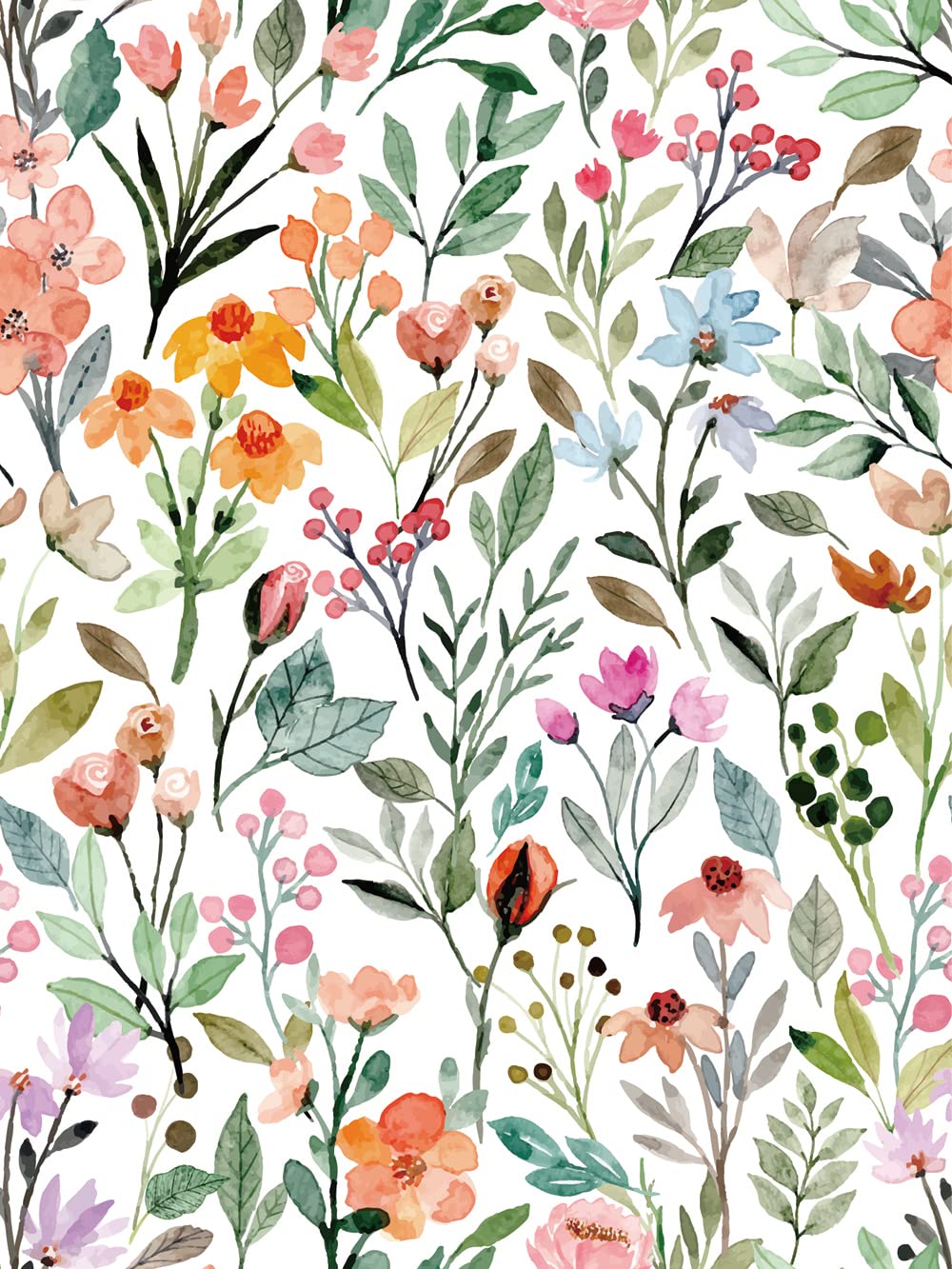 1000x1333 Amazon.com Adhesive Colorful Floral Shelf Liner Contact Paper Decorative Watercolor Small Flower Drawer Liner Peel and Stick Floral Wallpaper for Walls Cabinets Table Decal 17.7X117 Inches