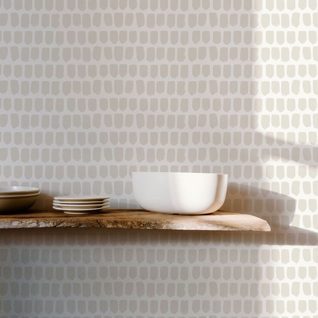 1100x1100 Neutral brush stroke print wallpaper