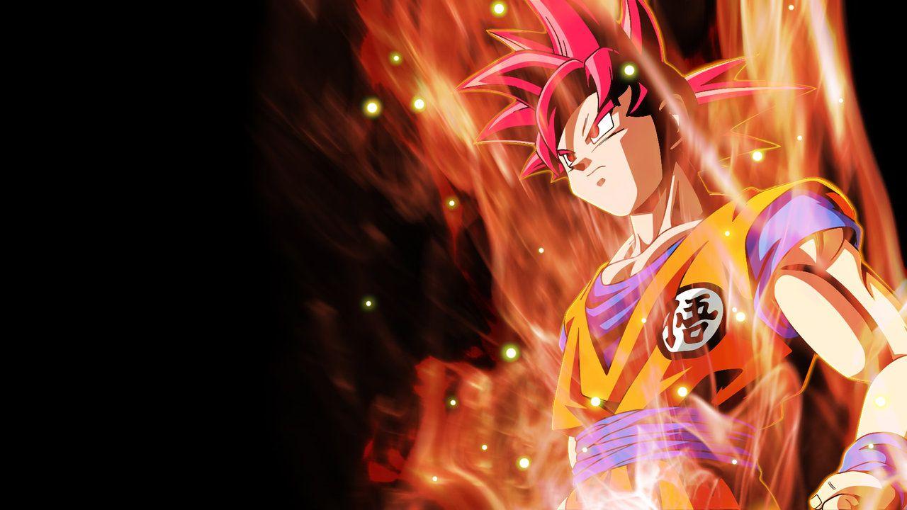 Hình nền Super Saiyan God Goku 1280x720