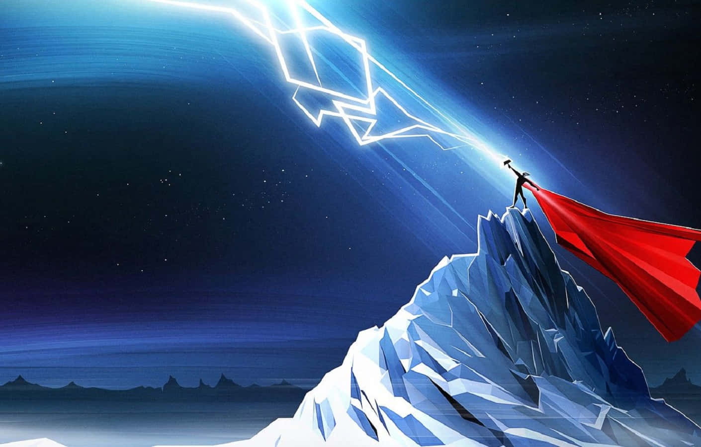 1410x900 Download Feel the power of Thor, the God of Thunder! Wallpaper