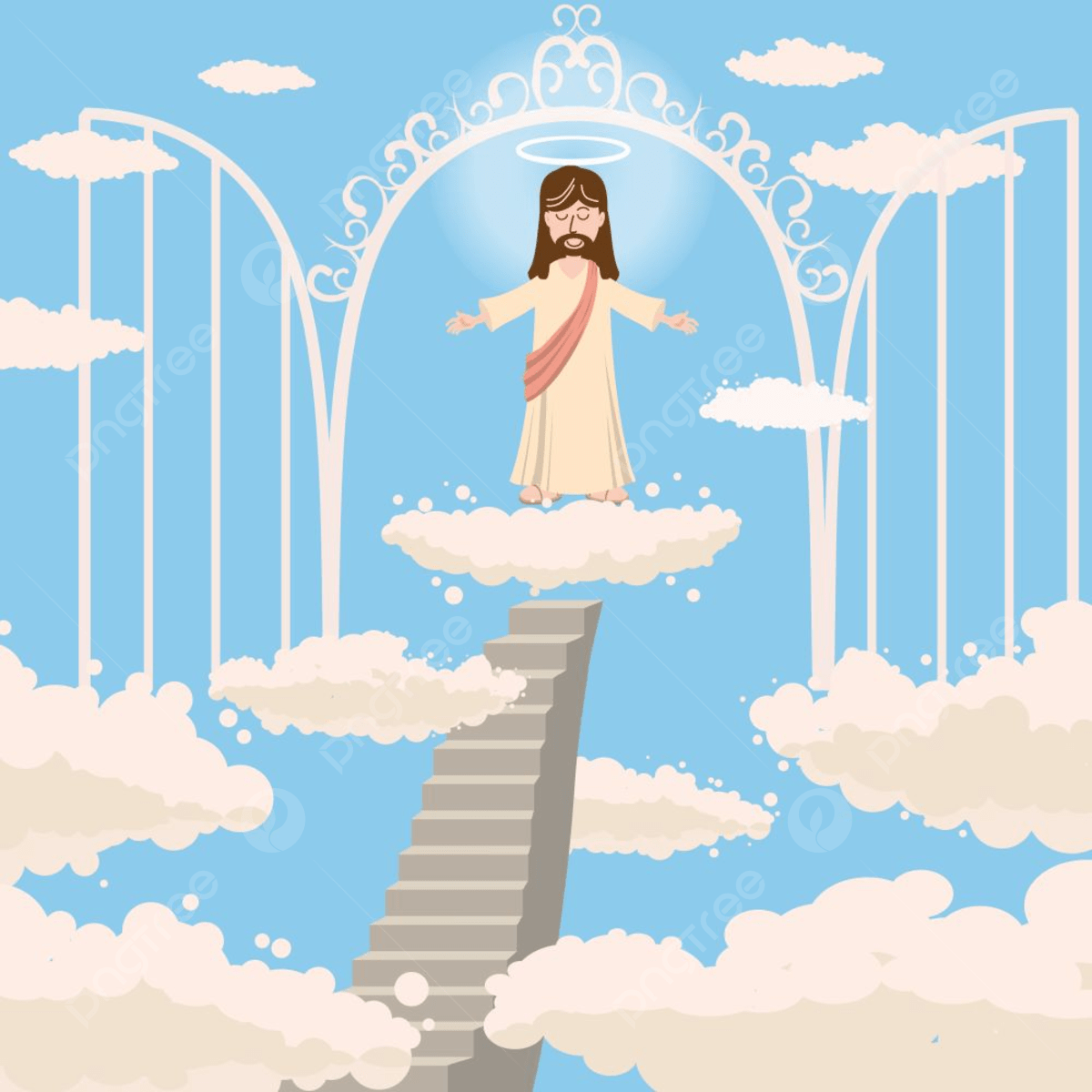1200x1200 Cute God Smiles With Open Arms Background, Cloud, Funny, Power Background Image And Wallpaper for Free Download