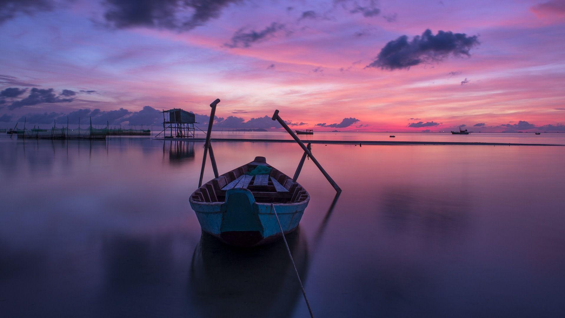 1920x1080 Boat HD Nature Wallpaper 1080p