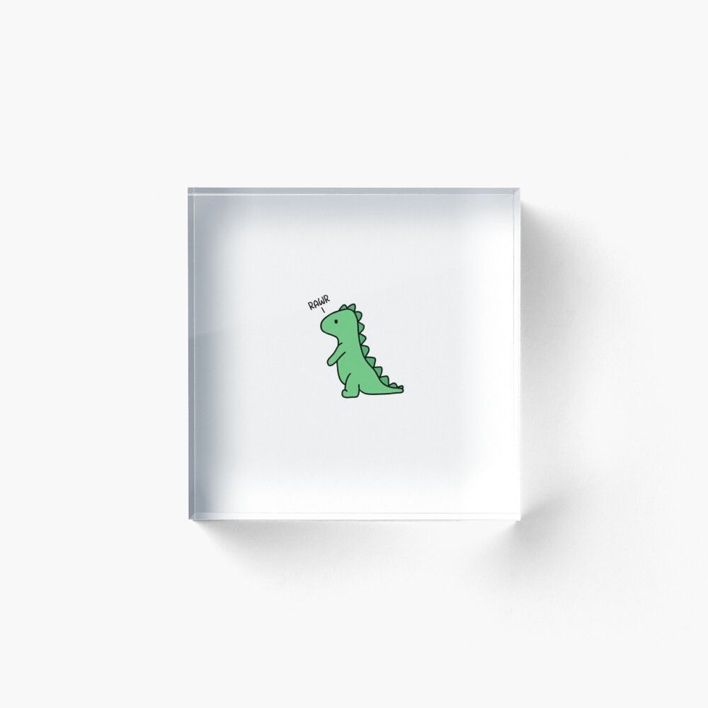 1000x1000 Rawr Dinosaur Small Art Board Print