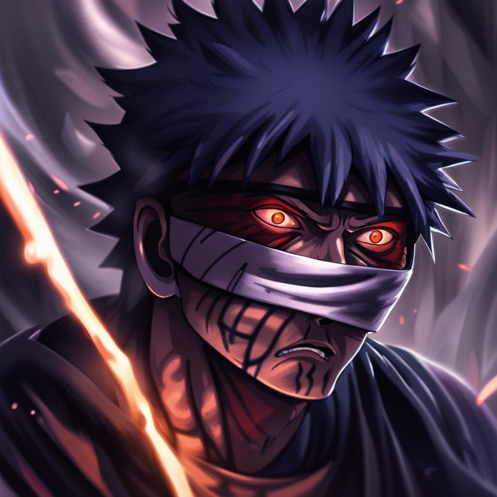1024x1024 obito from naruto, ultra realistic, angry, rinnegan, chaos in the back ground a ninja war -s 750 Generated Artwork
