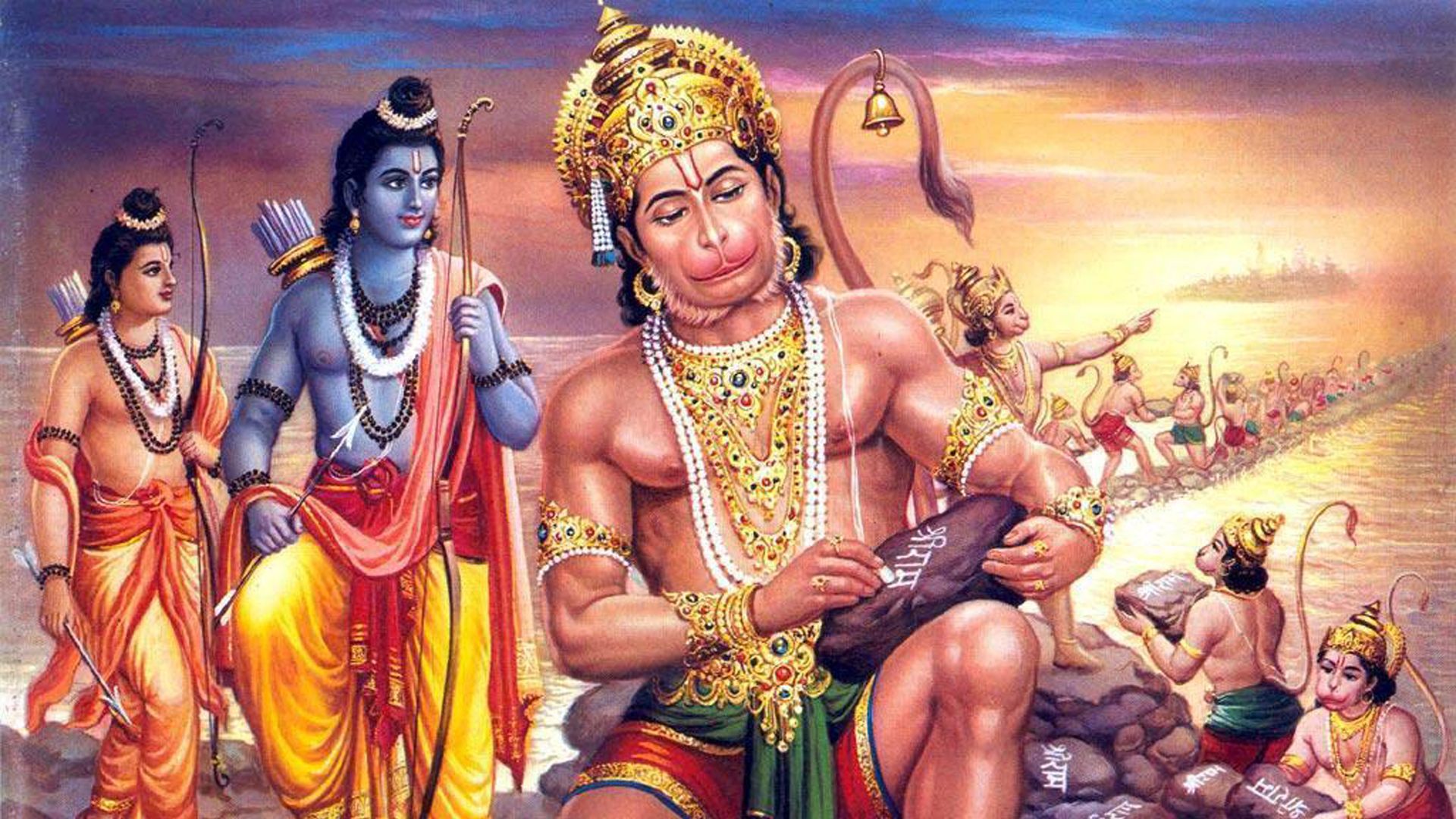 1920x1080 Hanuman Ram Lakshman HD Hanuman Wallpaper
