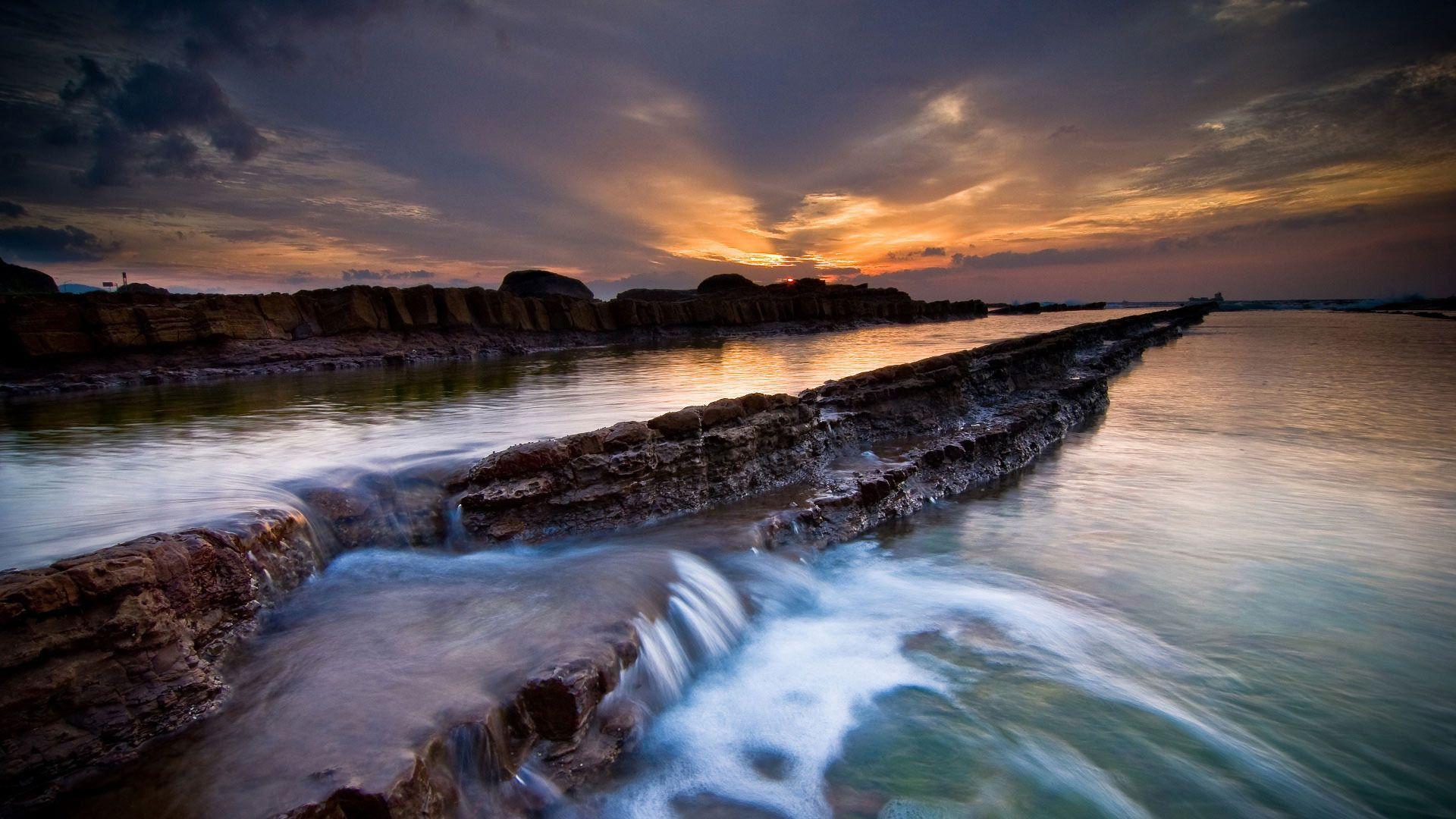 1920x1080 Hd Beach Sunset Wallpaper 1080p. Beautiful