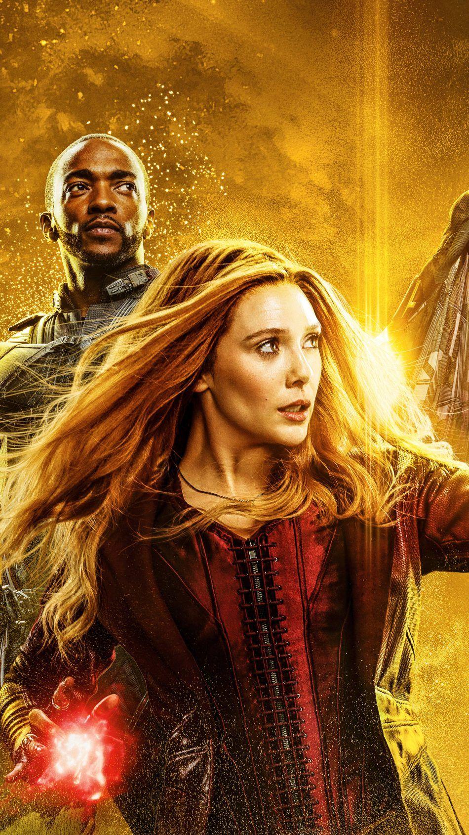 950x1689 Download Scarlet Witch & Falcon In Avengers Endgame Free Pure 4K
