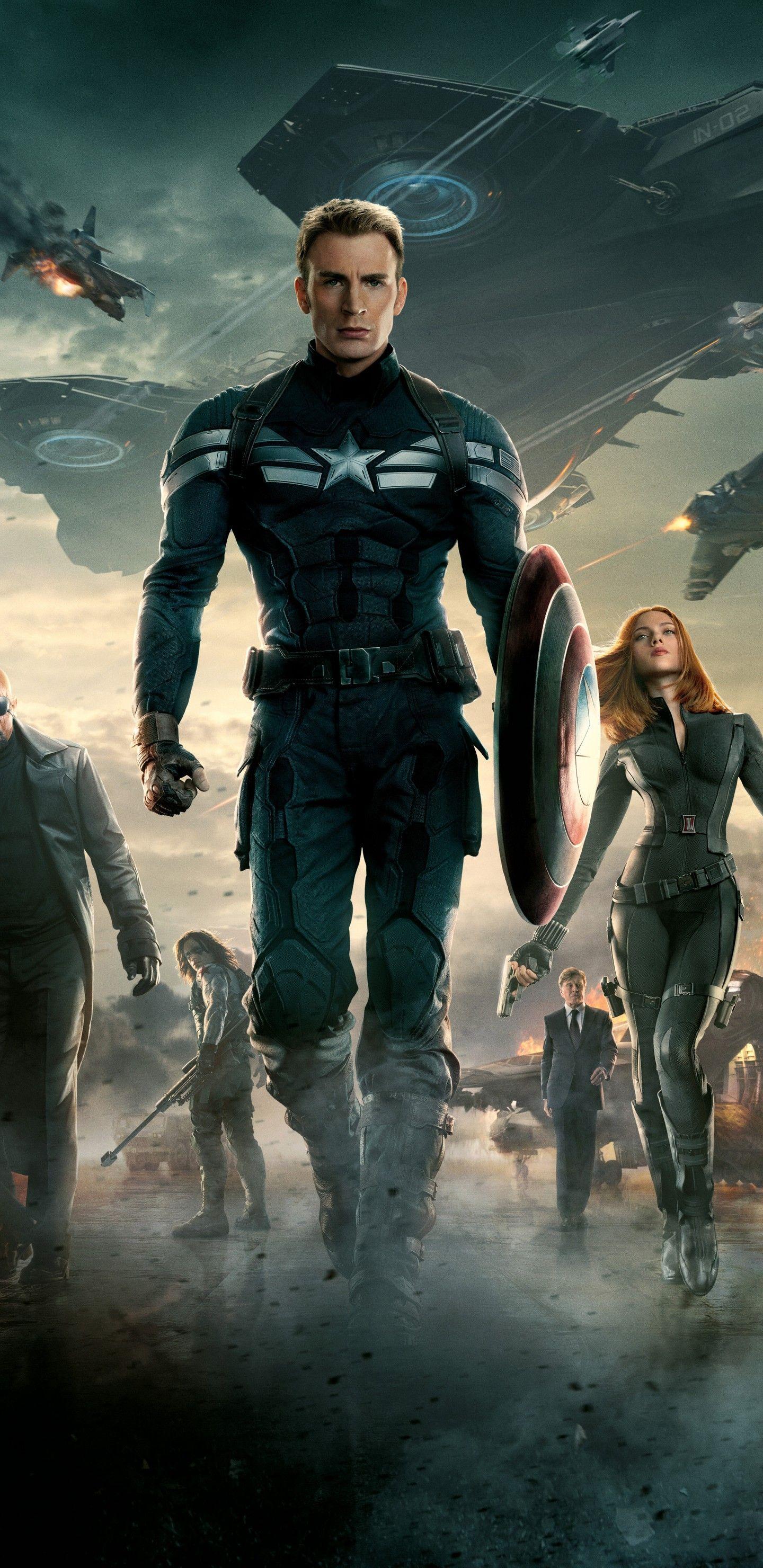 Hình nền Chris Evans in Captain America Winter Soldier 1440x2960