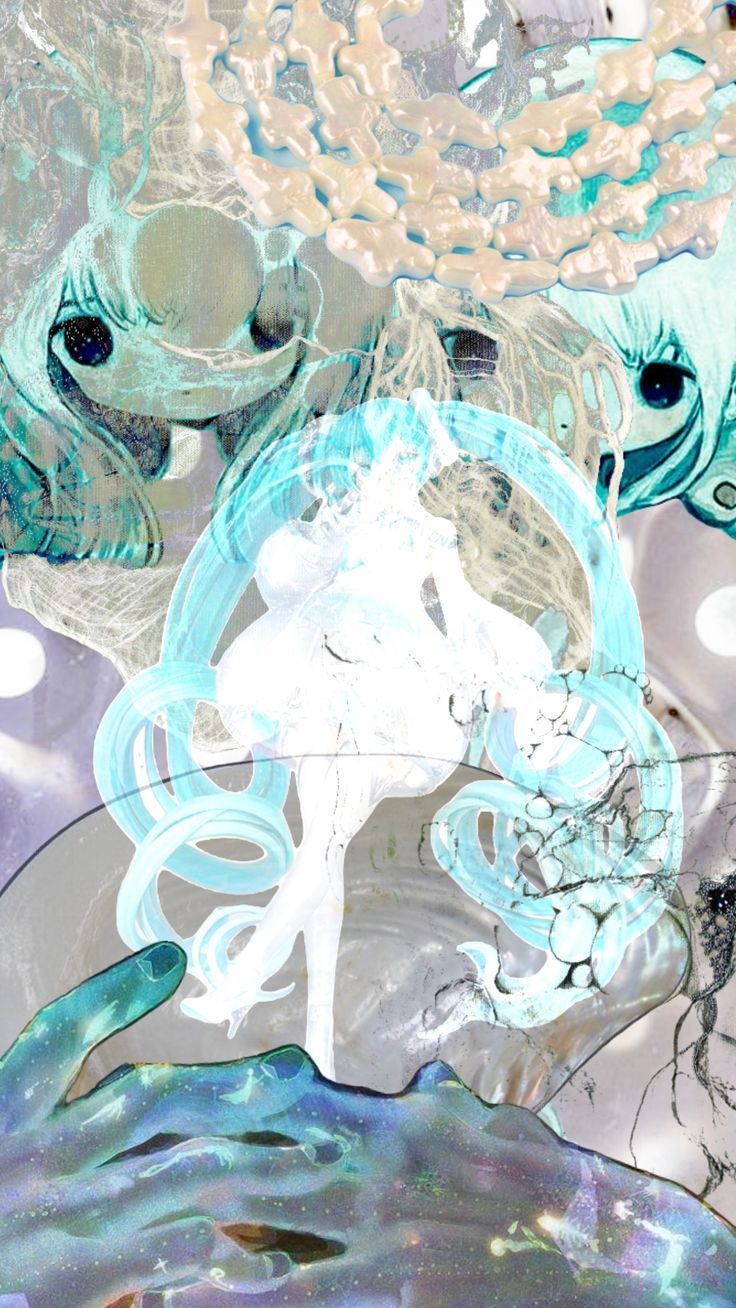 736x1308 the birth of hatsune miku #vocaloid #hatsunemiku #kikuo #art #maximalism #decora. Miku, Hatsune, Song artists