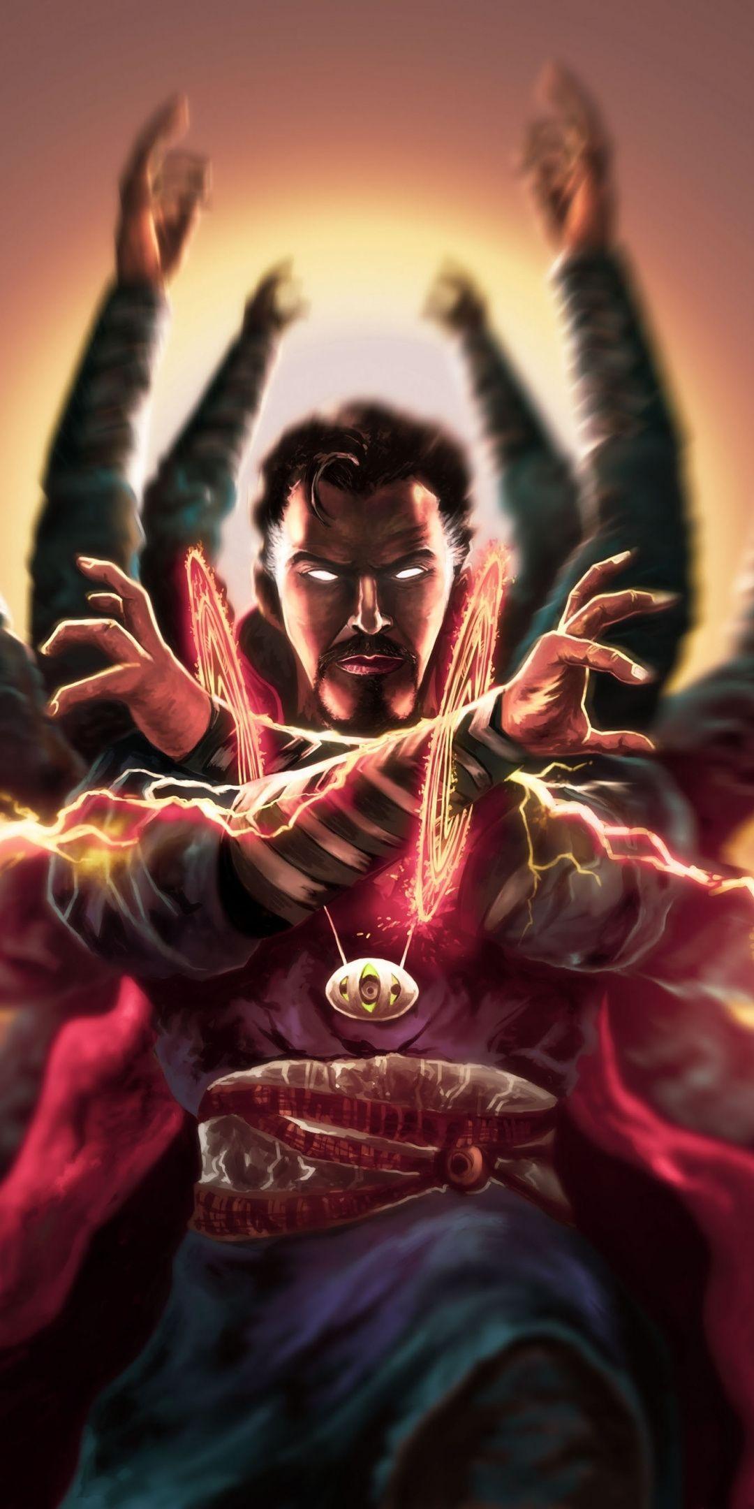 1080x2160 Download 1080x2160 wallpaper Doctor Strange, magic, multiple