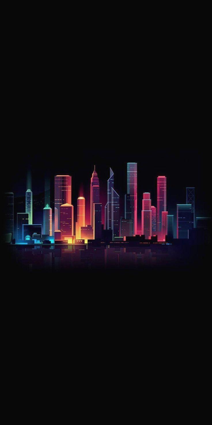 736x1472 Amoled Dark City iPhone Wallpaper Check More At iPhoneswallpaper