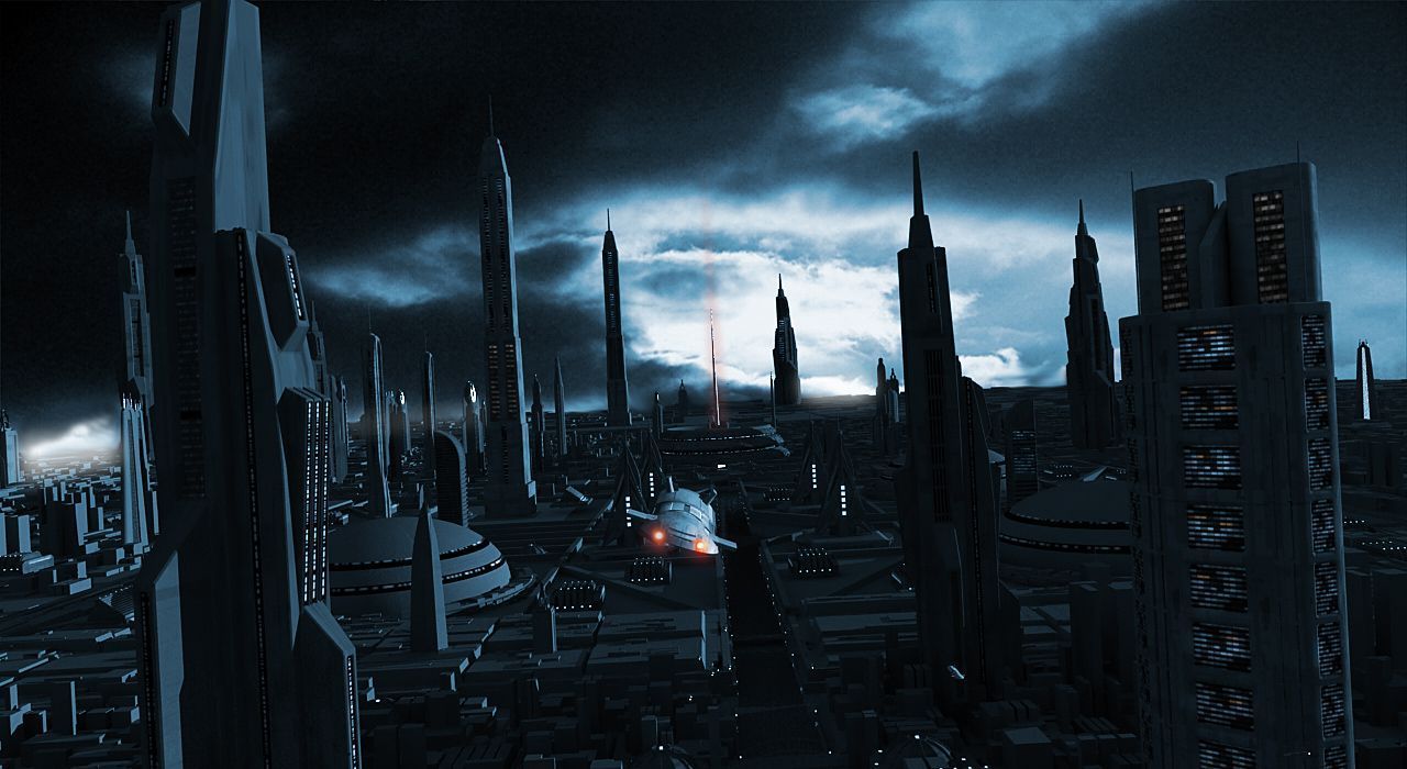 1280x700 Dark City. Dark city, Anime city, City