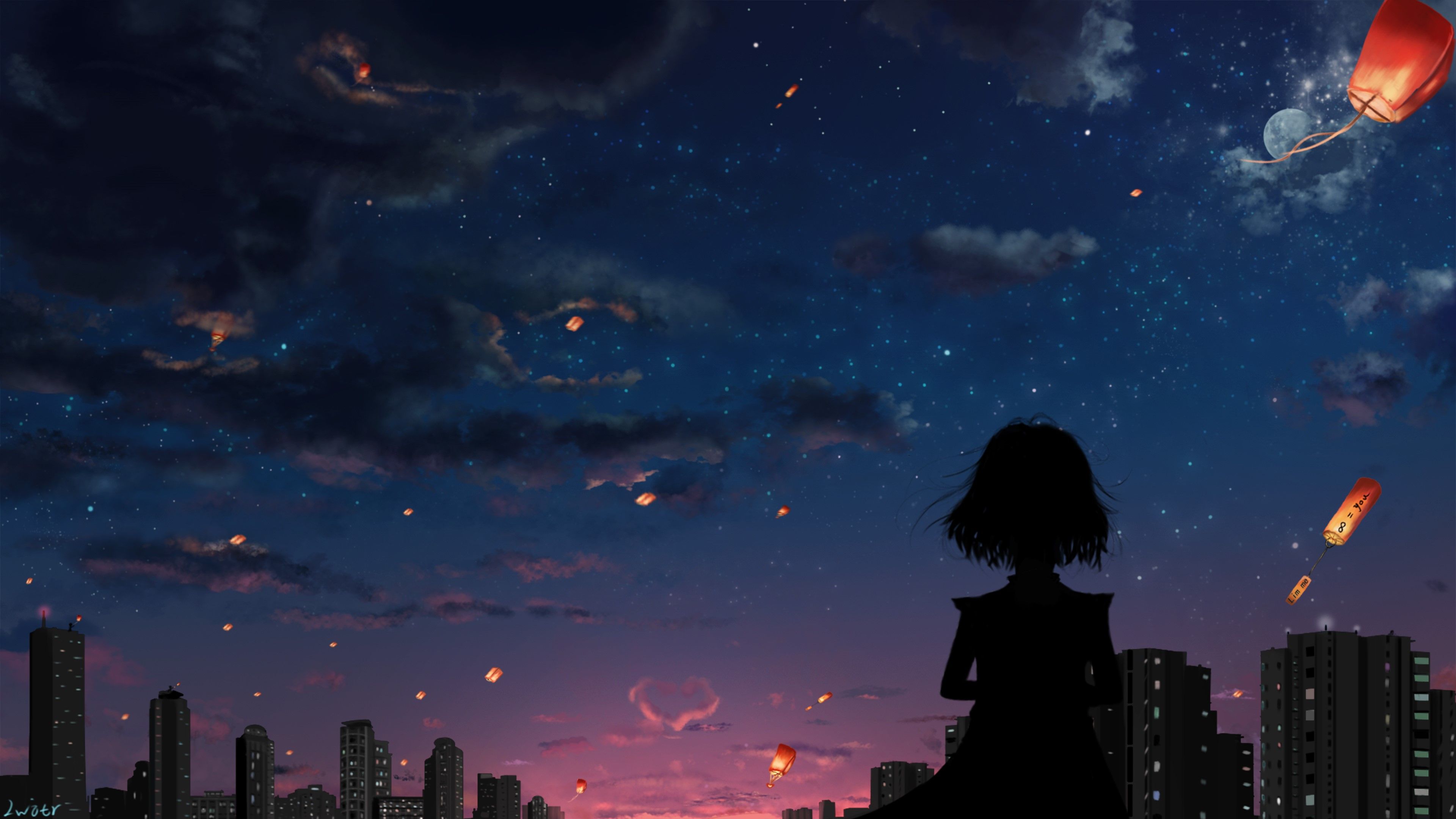 3840x2160 Dark Anime City 4k Wallpaper