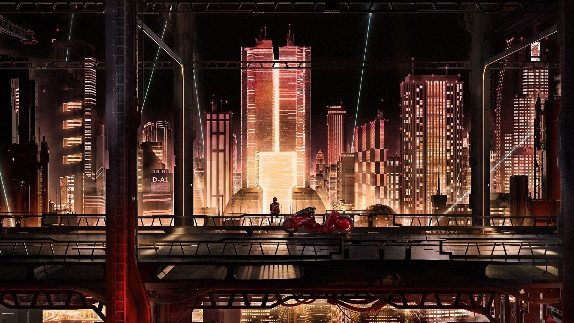 1920x1080 Wallpaper / anime, Akira, dark, city, cityscape Wallpaper