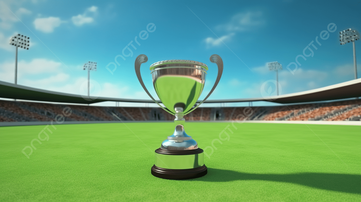 1200x673 Silver Trophy Cup On Display In 3D Rendered Cricket Stadium Or Playground With Ample Copy Space Background, T Cricket Team, Cricket Match Background Image And Wallpaper for Free Download