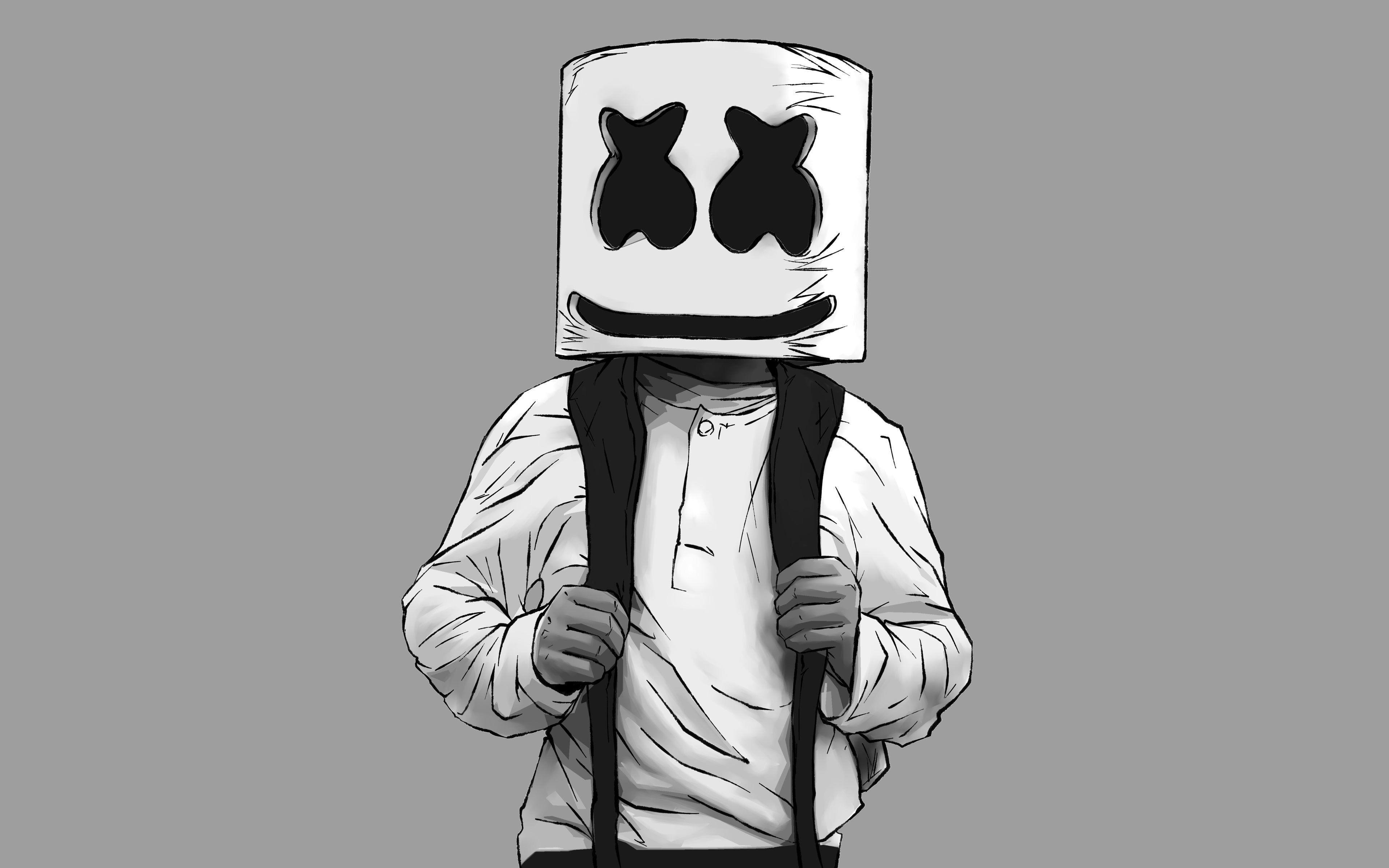 3840x2400 marshmello hình nền độ phân giải cao 4k màn hình rộng