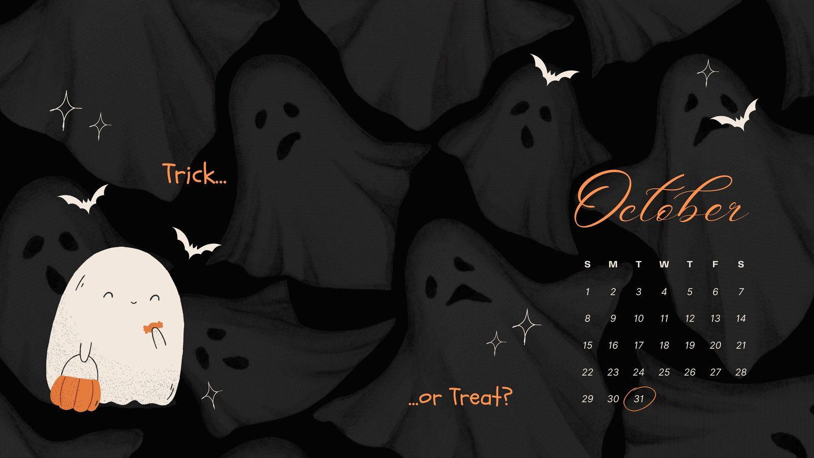 1600x900 Free customizable Halloween desktop wallpaper templates