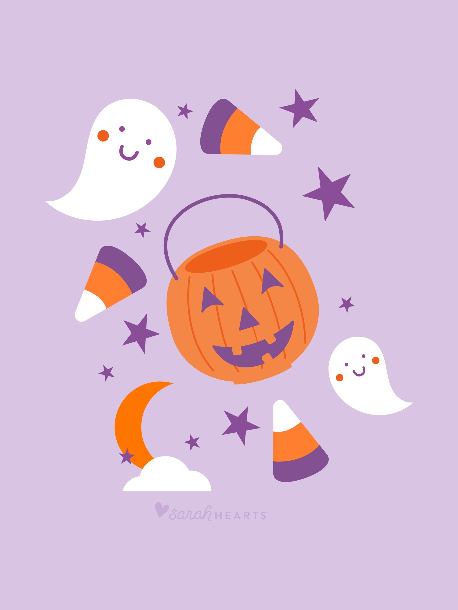1920x2560 October 2023 Halloween Calendar Wallpaper