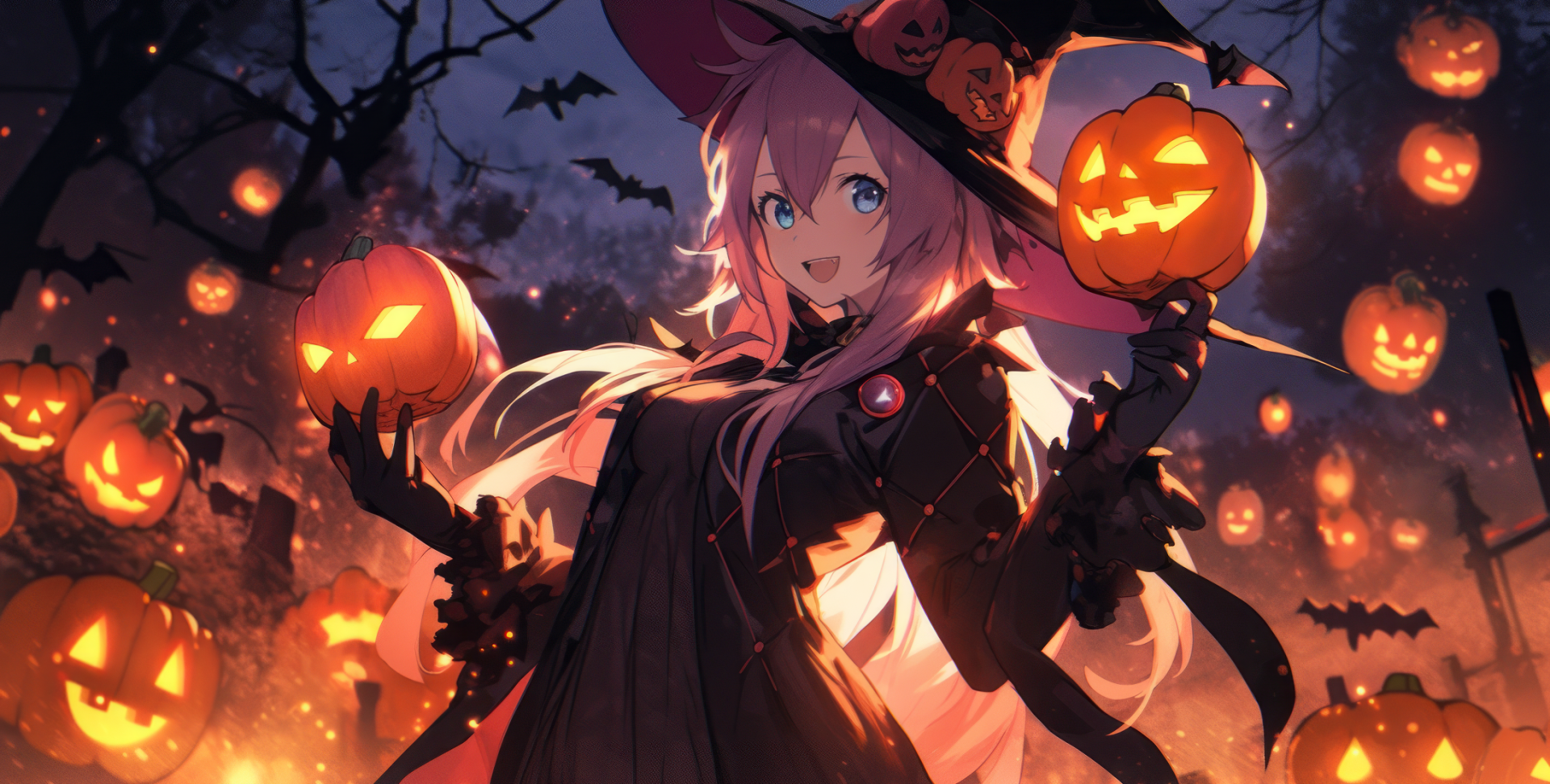 1920x972 Anime Halloween HD Wallpaper and Background