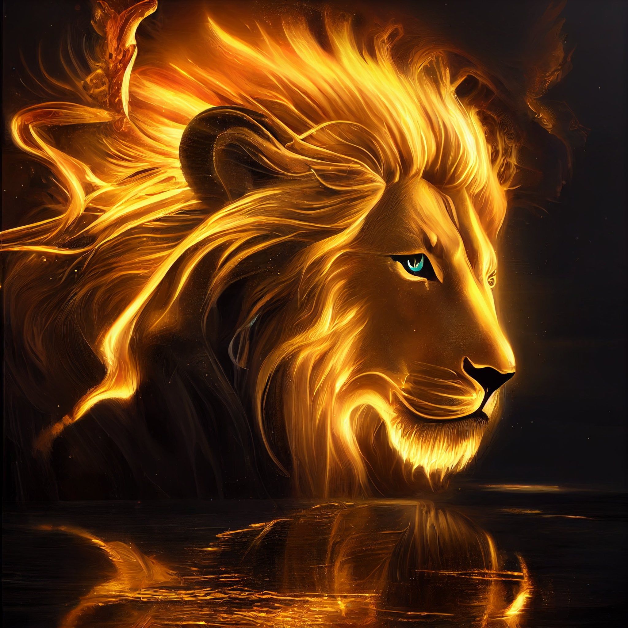 2048x2048 Golden Lion Lake Download Golden Lion Lake Instant