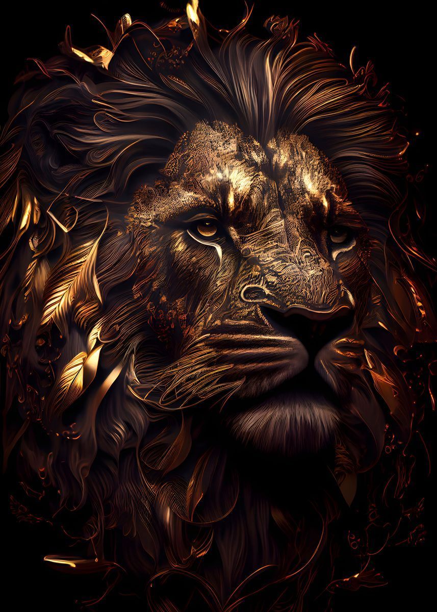 857x1200 golden lion king art ' Poster