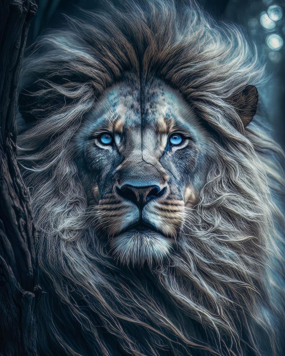 960x1200 Black Golden Lion Poster Home Decor Canvas Painting Wall Art Picture