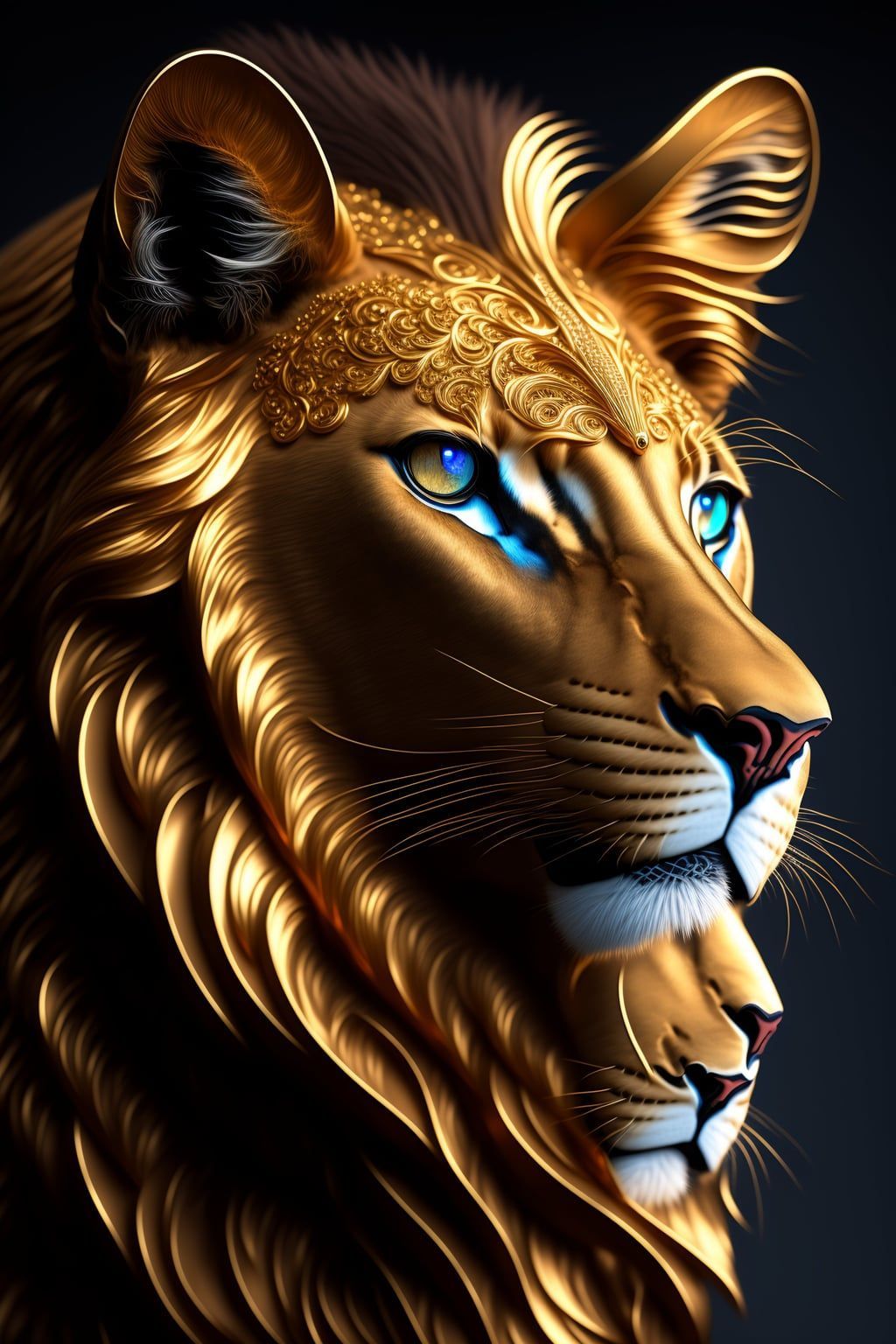 1024x1536 Lexica head with gold crown