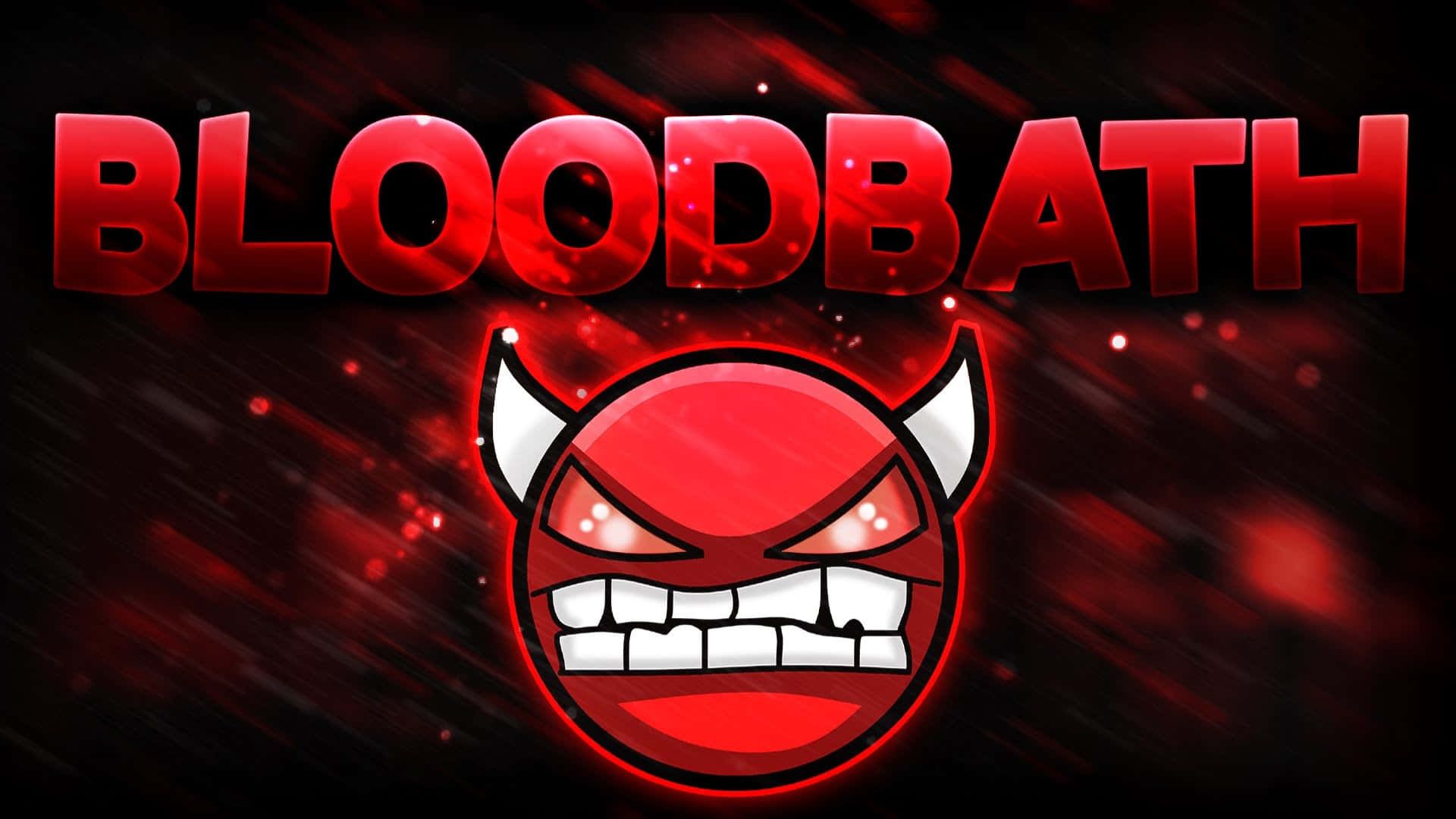1920x1080 Download Red Devil Bloodbath Geometry Dash Icon Wallpaper
