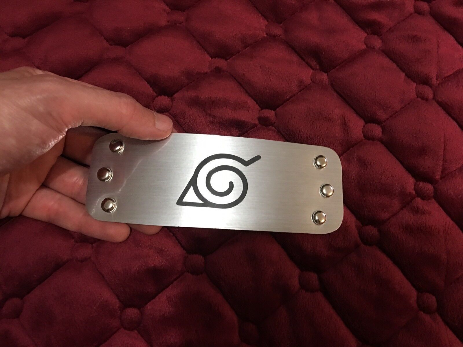 1600x1200 2X BEST NARUTO HEADBAND PLATE ONLY looks like metal Naruto Cosplay ANY VILLAGE!