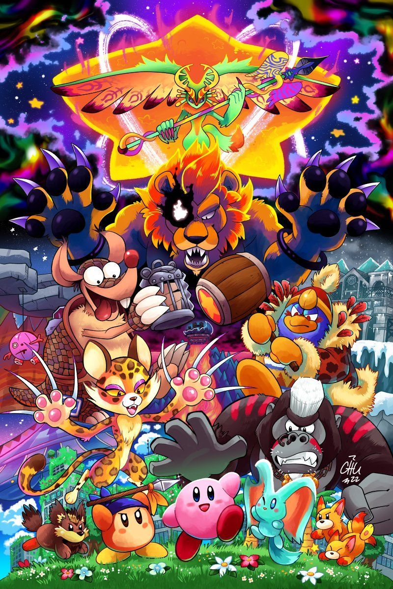 800x1200 Chu on X: ⚠ Kirby and the Forgotten Land spoilers below! ⚠ Finally, my tribute to my new favorite Kirby game is complete. Here's Kirby, Elfilin, and Bandana Waddle Dee vs. The