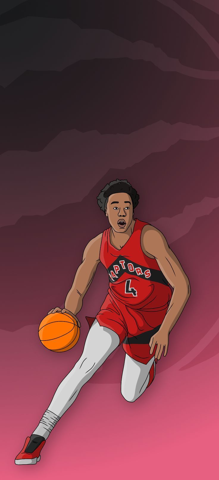 736x1614 Scottie Barnes Raptors Basketball by sportsign. Toronto raptors, Toronto raptors basketball, Raptors wallpaper