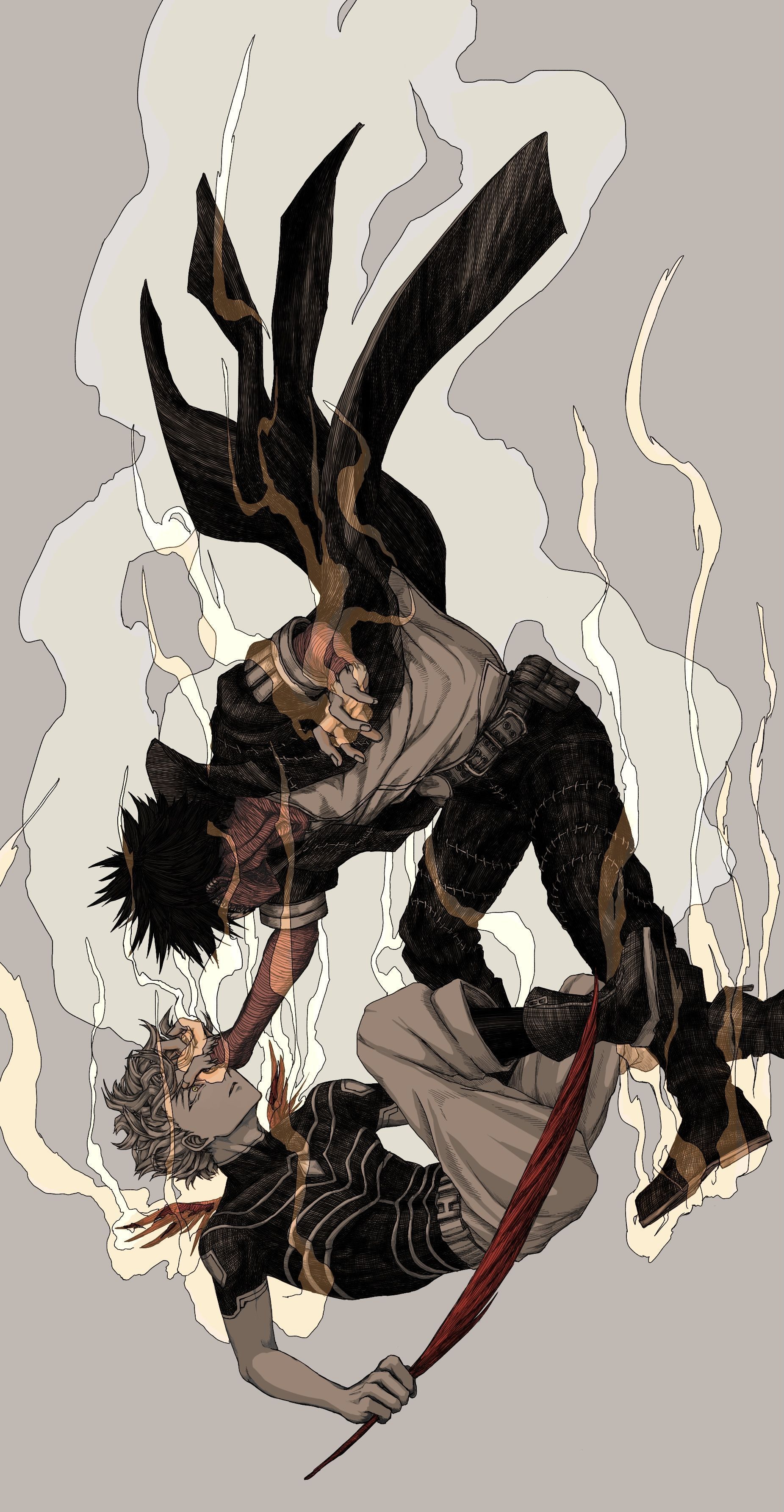 1851x3566 dabi and hawks no Hero Academia fond d'écran