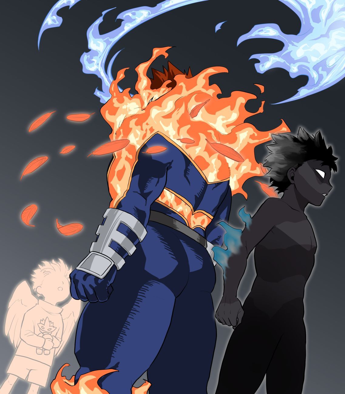 1137x1300 Endeavor, Hawks, And Dabi (boku No Hero Academia) Drawn By Pain Lucky777