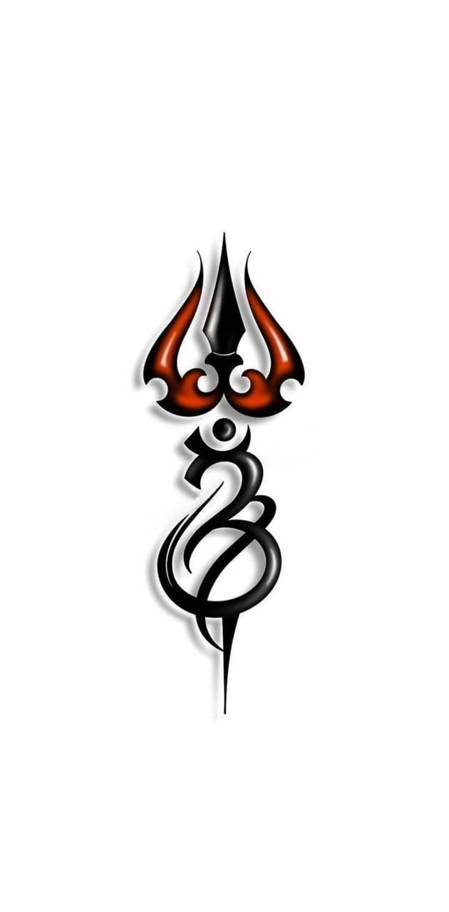 630x1280 Mahadev Trishul wallpaper by panchal_sachin_143. Trishul tattoo designs, Trishul, Om trishul tattoo