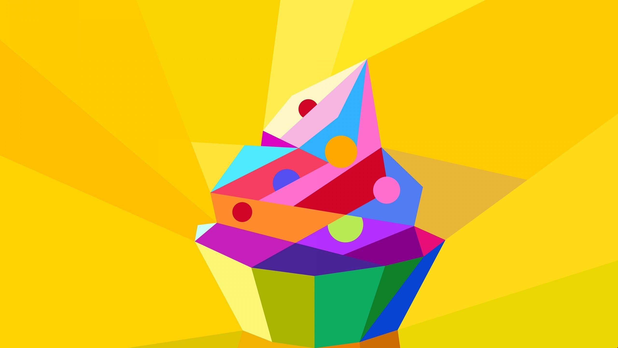 2560x1440 3k Cute Cupcake Background. HD Wallpaper 5k