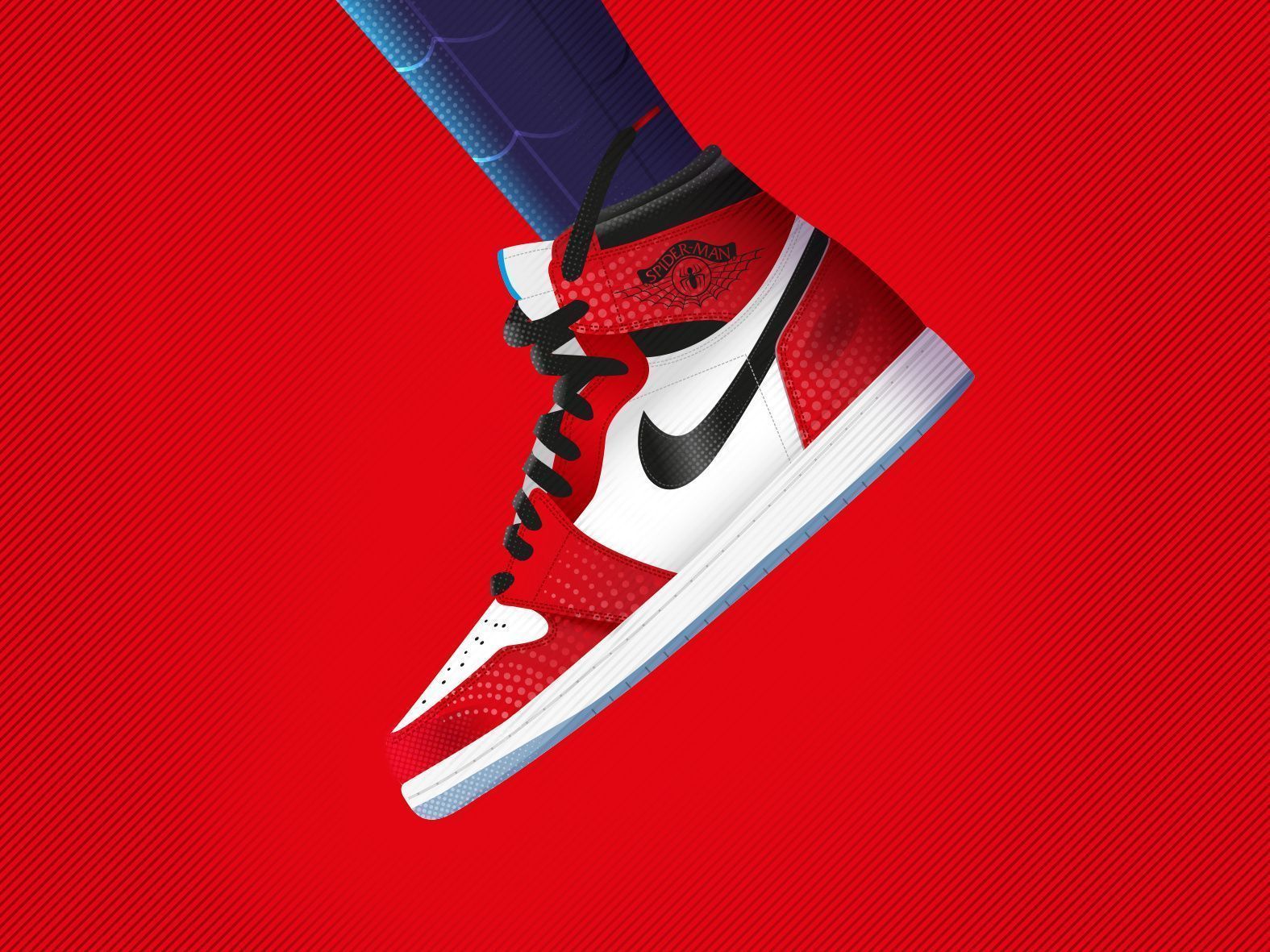 1575x1181 Spider Man Air Jordan Wallpaper