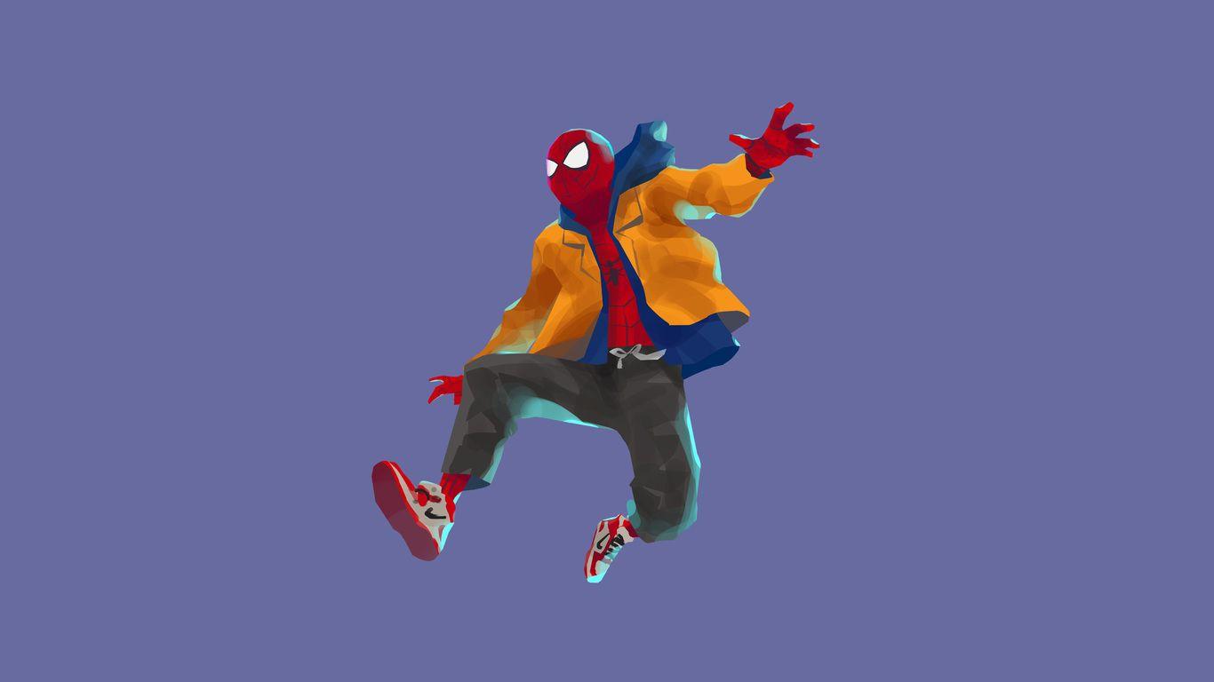1366x768 Spider Man Air Jordan Wallpaper
