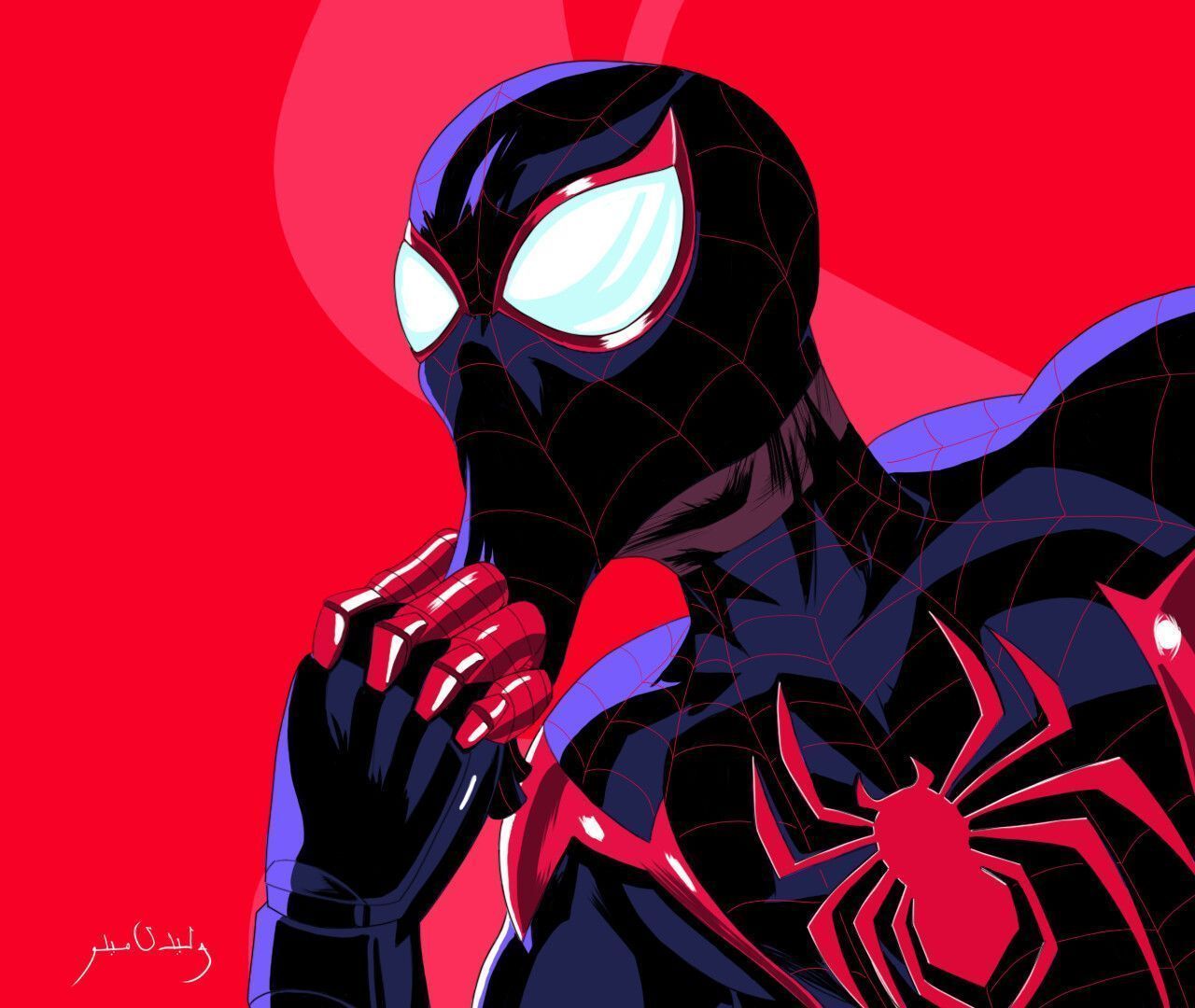 1280x1080 Spider Man Miles Morales Illustration