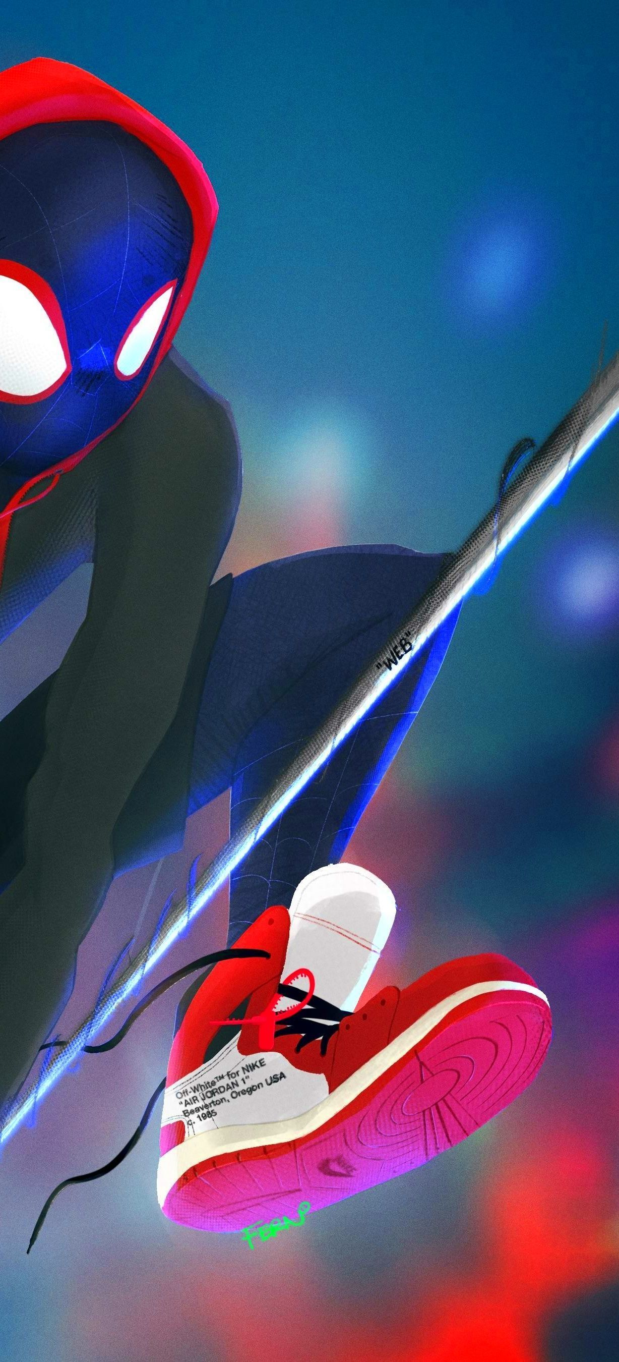 1228x2700 Spider Man: Into The Spider Verse Phone Wallpaper