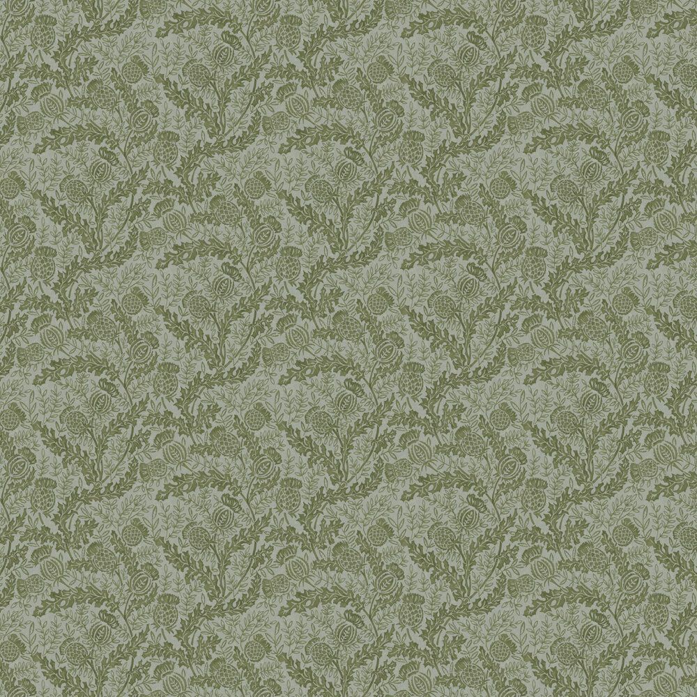 1000x1000 Mulberry Thistle by Mulberry Home / Teal : Wallpaper Direct