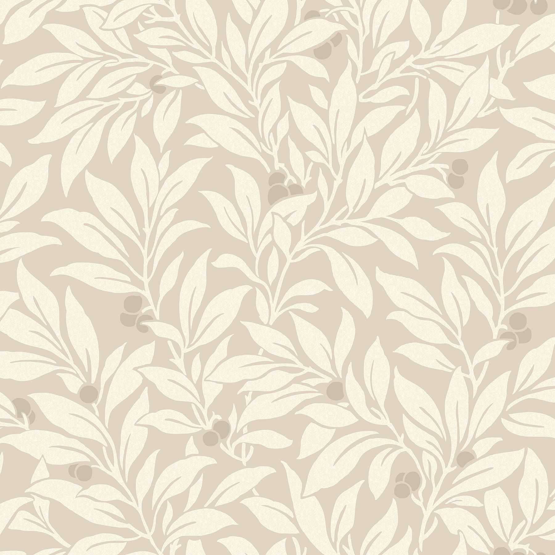 1800x1800 Brewster Home Fashions 2766 42022 Fasciata Beige Mulberry Leaf Wallpaper