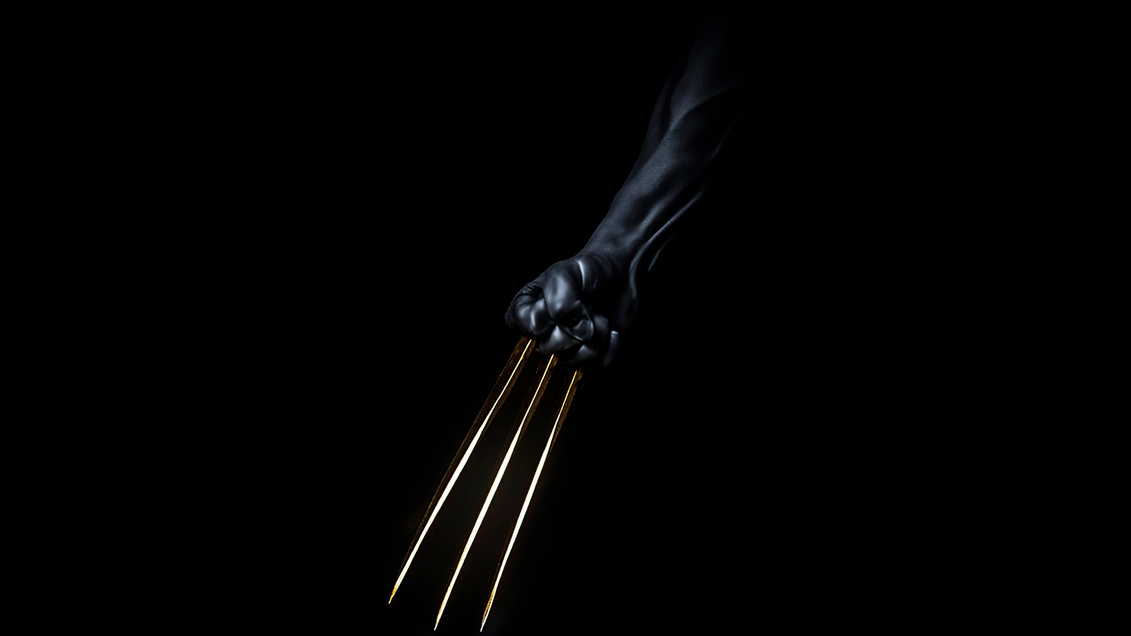 3840x2160 Download wallpaper 3840x2160 wolverine gold claws, dark 4k wallpaper, uhd wallpaper, 16:9 widescreen 3840x2160 HD background, 27213