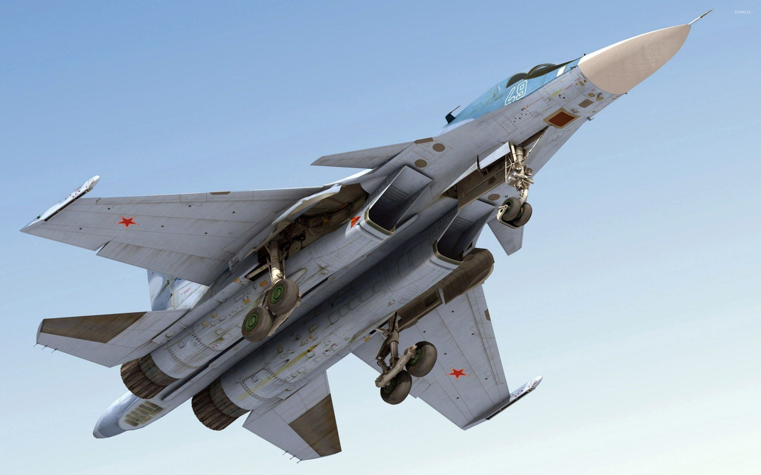 2880x1800 Sukhoi Su 34 View From Under Wallpaper Wallpaper