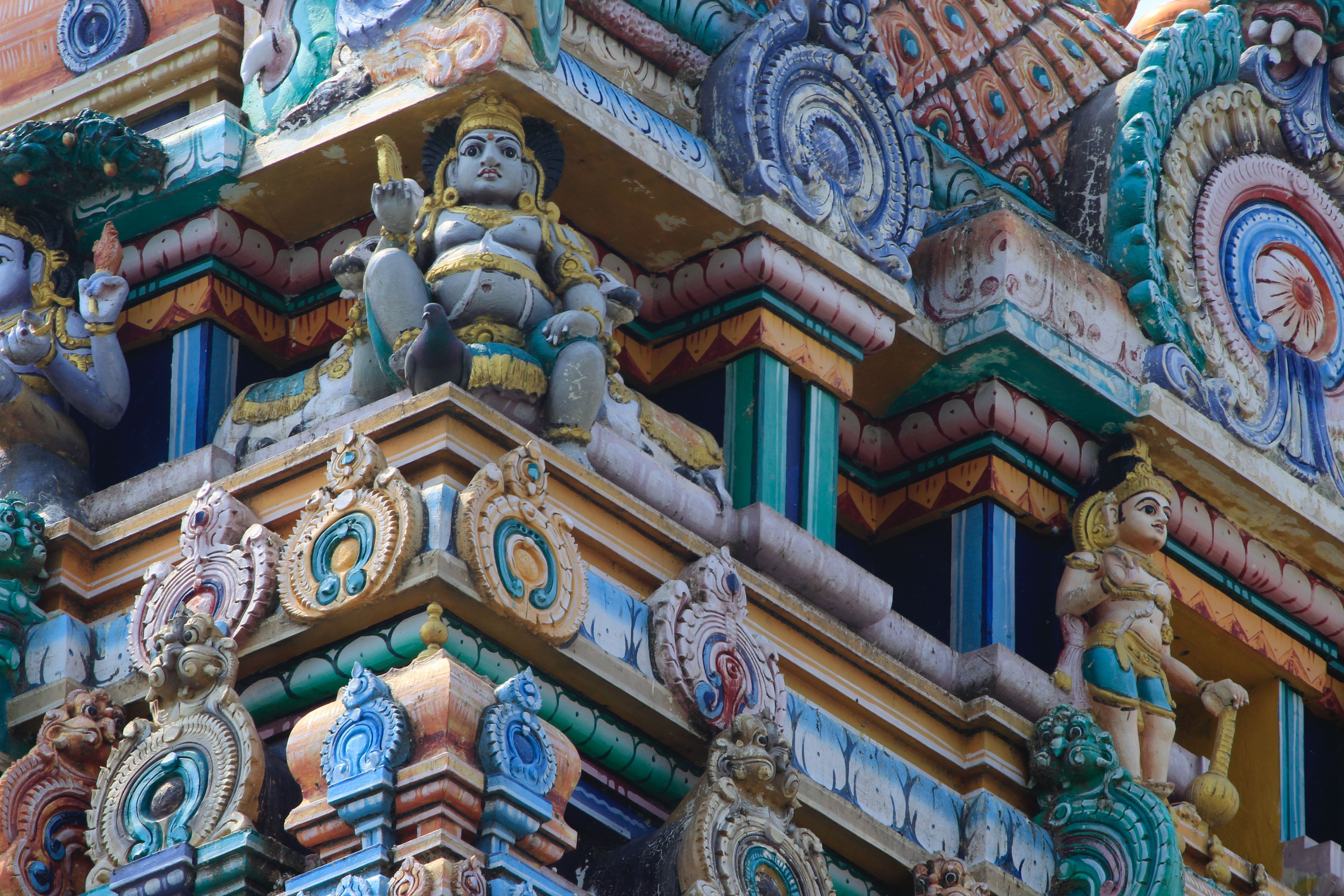 5184x3456 Close Up Of The Facade Of Arulmigu Meenakshi Amman Temple · Free