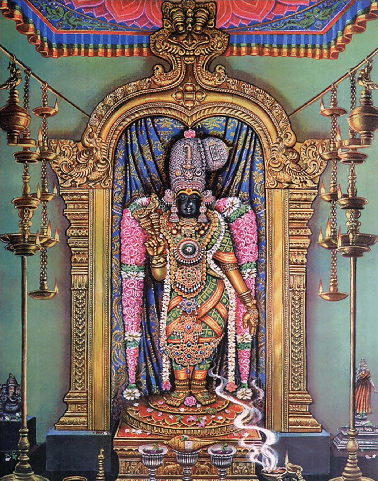 1233x1568 Meenakshi Amman Art Print