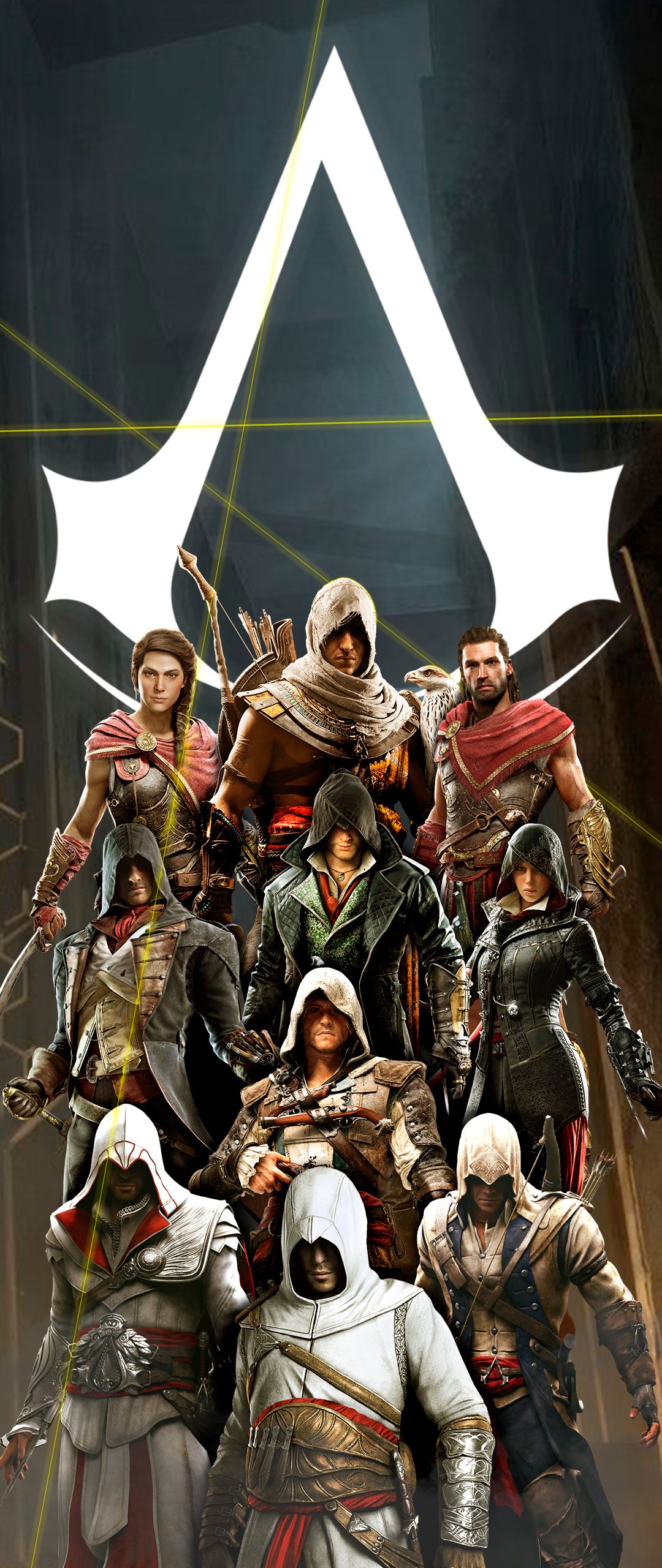 1080x2560 Due to a high demand for Kassandra and Alexios on my last post, I´ve decided to include them on the wallpaper, I hope you guys like it!