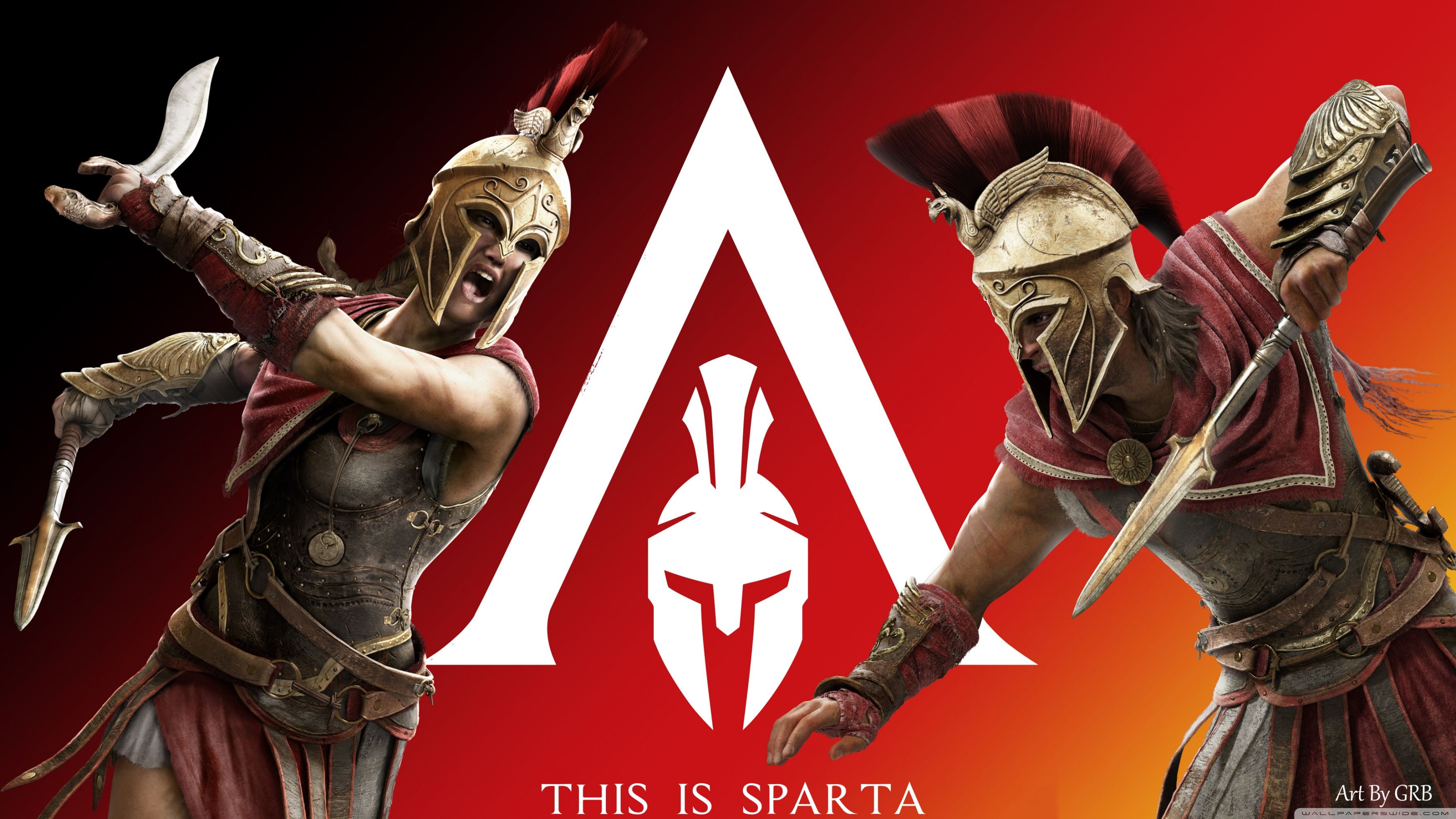 3554x1999 Assassins Creed Odyssey, Alexios, Kassandra Ultra HD Desktop Background Wallpaper for 4K UHD TV : Tablet