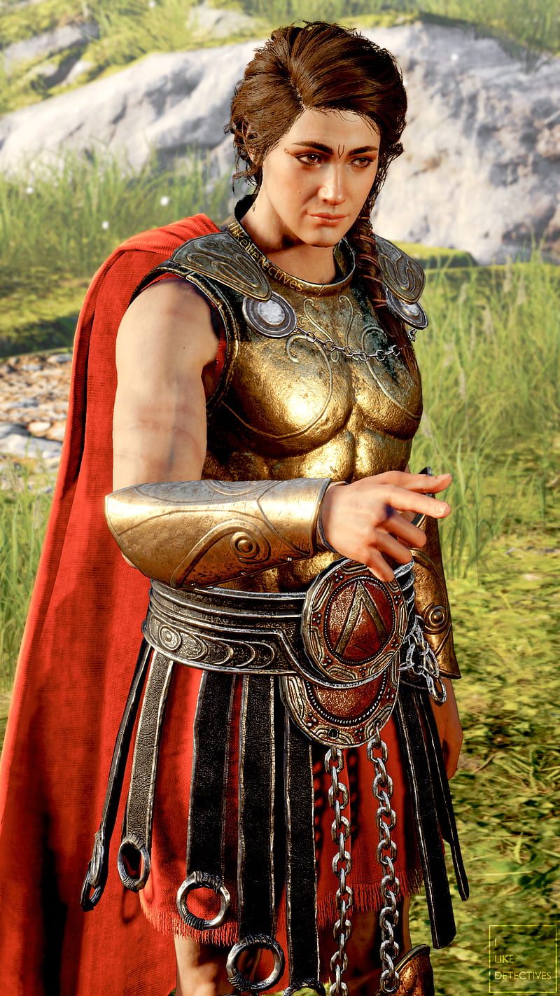 800x1422 Kassandra, armor, assassins creed, assassins creed odyssey, HD phone wallpaper